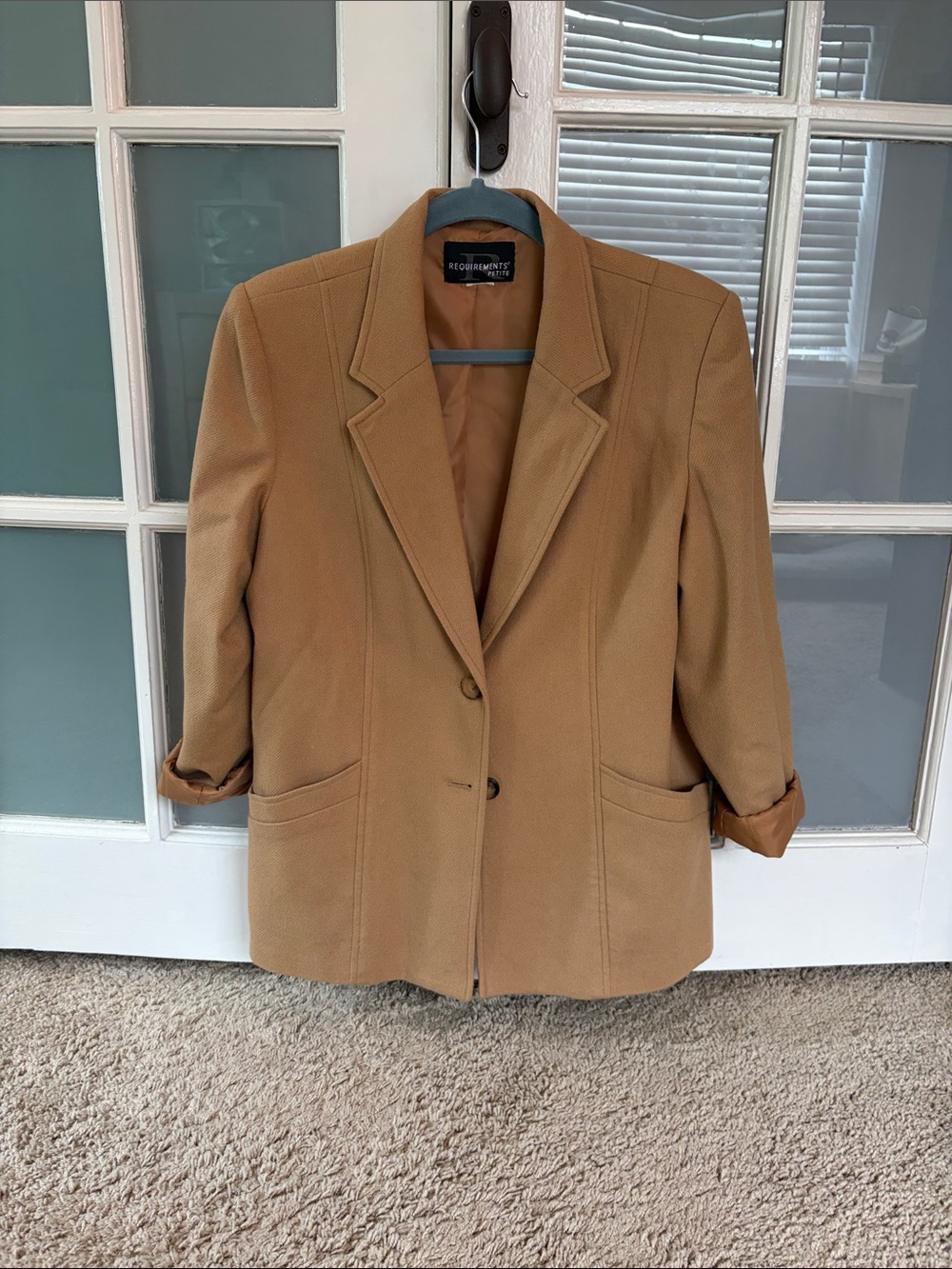 Requirements Camel Tailored Blazer Jacket